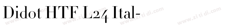 Didot HTF L24 Ital字体转换